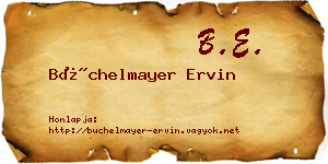 Büchelmayer Ervin névjegykártya